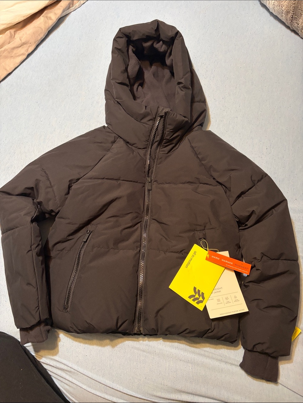 Kids Hooded Puffer Jacket - Black